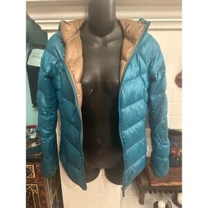 UNIQLO TURQUOISE ULTRA LIGHT DOWN & FEATHER ALL SEASON PACKABLE JACKET XS